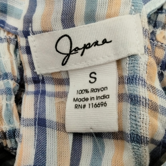 NWT Japna Halter top Blue Orange White Striped small - Picture 6 of 8